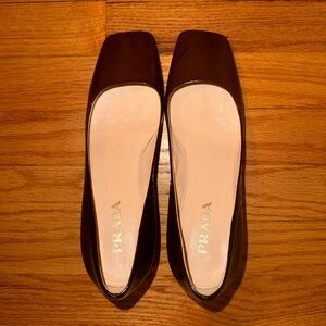Prada Women's Black Leather Flats